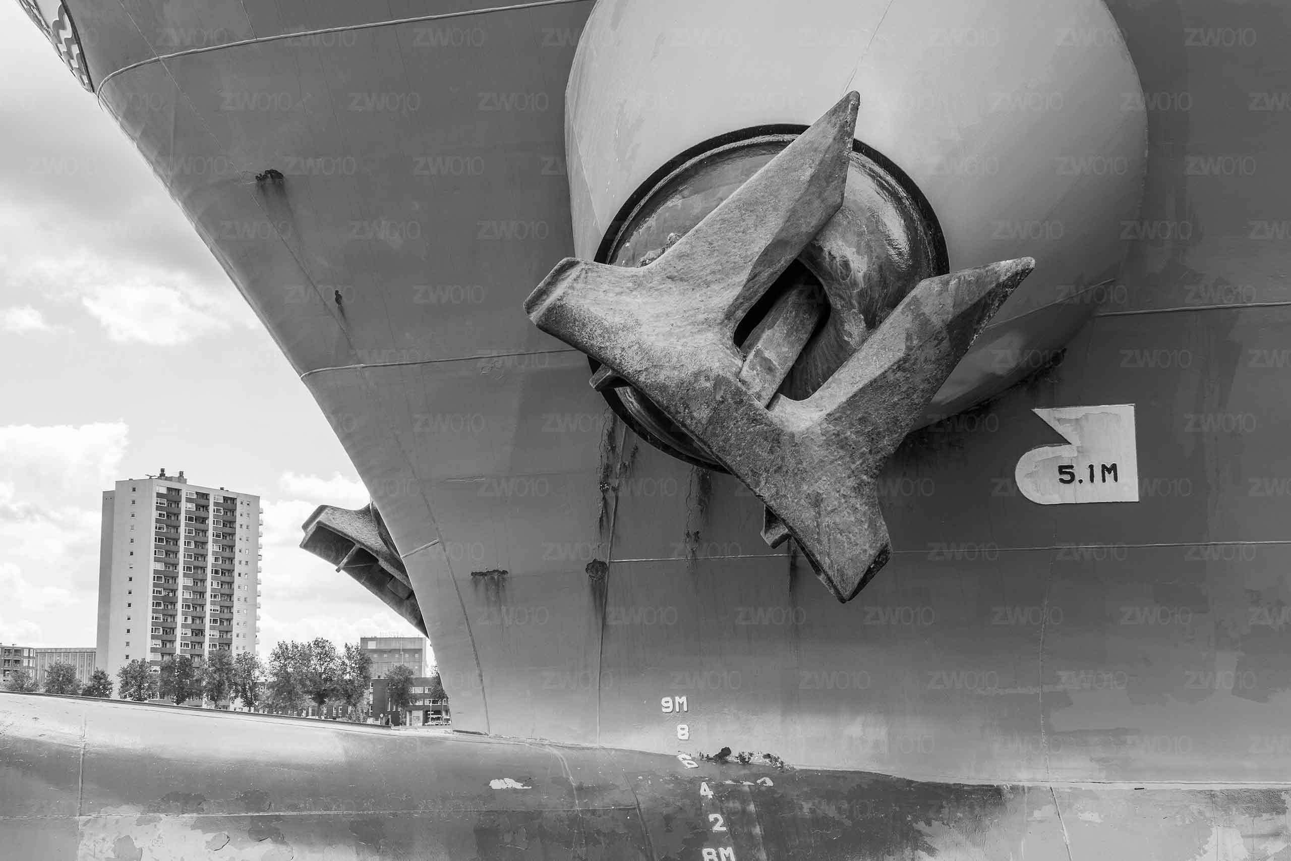 Foto haven Rotterdam - Voor anker Foto haven Rotterdam - Voor anker