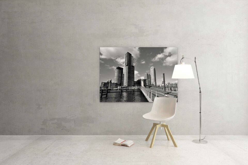 Rotterdam zwart wit foto van ©ZwartZwit010. Rijnhavenbrug, Montevideo, New Orleans