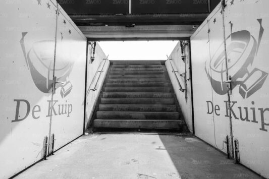 Rotterdam zwart wit foto van ©ZwartWit010. Feyenoord Kuip