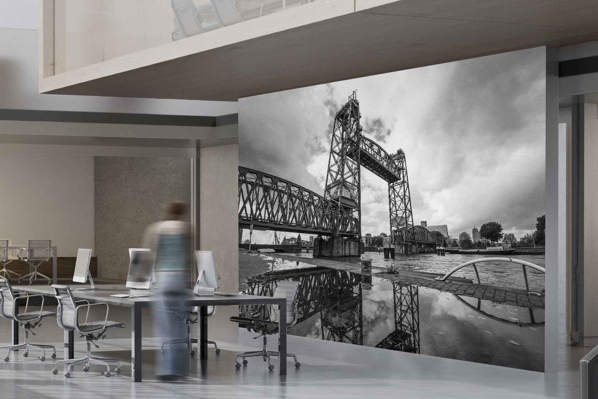 De Hef na een buitje - Koningshavenbrug foto Rotterdam De Hef na een buitje - Koningshavenbrug foto Rotterdam