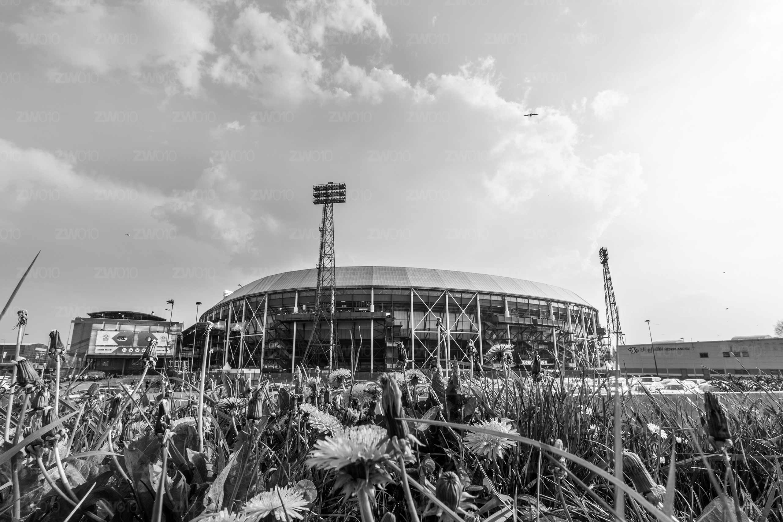ZwartWit010©-2560x1707 Rotterdam zwart wit foto van ©ZwartWit010. Feyenoord Kuip Bekerfinale 2018