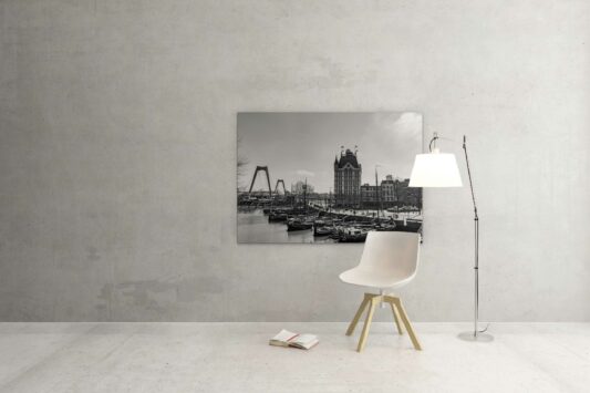 Rotterdam zwart wit foto van ©ZwartWit010. Oude Haven Witte huis
