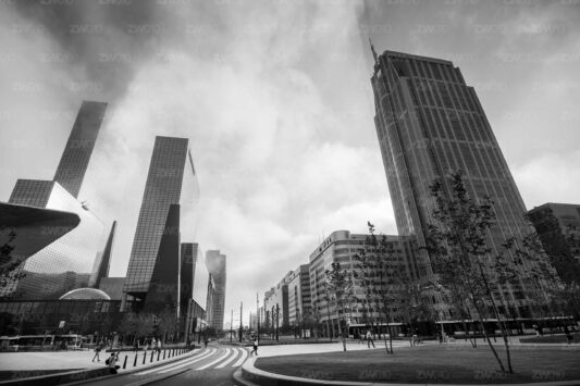 Skyline zwart wit foto Rotterdam ©ZwartWit010 Weena Rotterdam