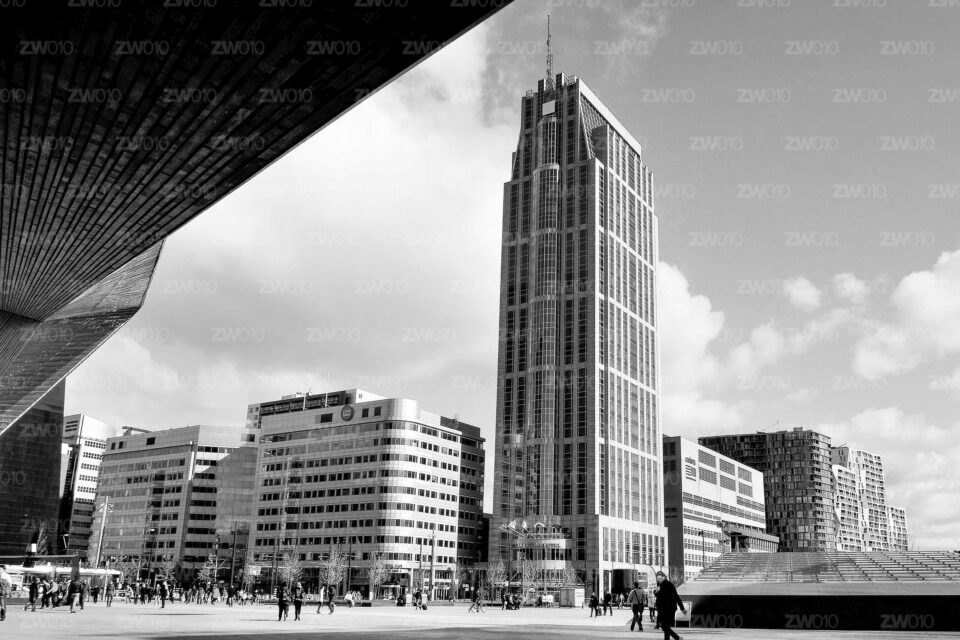 Rotterdam zwart wit foto van ©ZwartWit010 Marriott